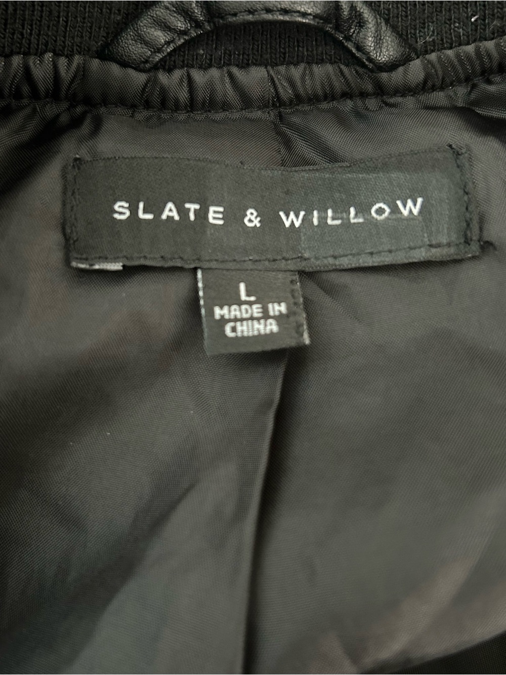 Slate & Willow Varsity Faux Leather Jacket - Picture 4 of 8